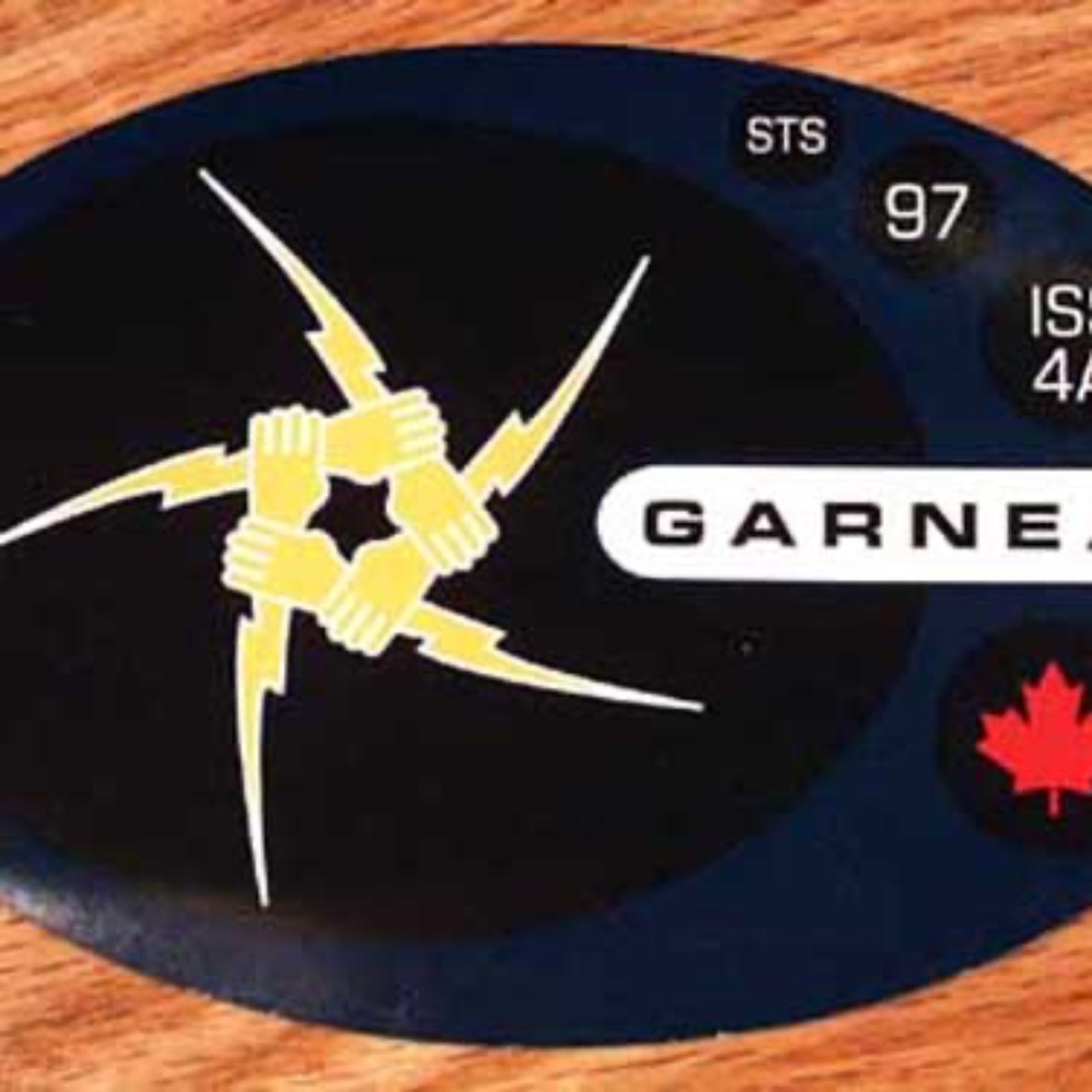 MARC GARNEAU 2000 STS-97 PERSONAL STICKER, OFFICIAL ASTRONAUT FULL COLOUR DESIGN